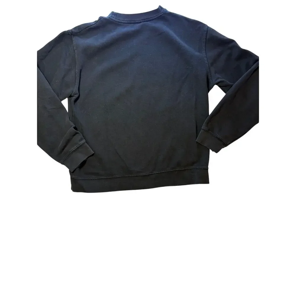 Unisex Black and Gray Graphic Print Crewneck Sweatshirt